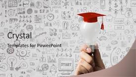  Presentation with education - Theme featuring bulb capping - concept of business education background and a  colored foreground