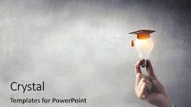  Presentation with bulb - Colorful slide deck enhanced with bulb capping - concept of business education backdrop and a  colored foreground