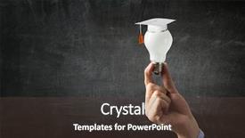  Presentation with education - Audience pleasing theme consisting of bulb capping - concept of business education backdrop and a  colored foreground