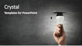  Presentation with education - Colorful presentation theme enhanced with bulb capping - concept of business education backdrop and a  colored foreground