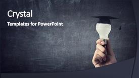  Presentation with education - Colorful PPT theme enhanced with bulb capping - concept of business education backdrop and a  colored foreground