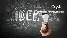  Presentation with education - Beautiful theme featuring bulb capping - concept of business education backdrop and a  colored foreground