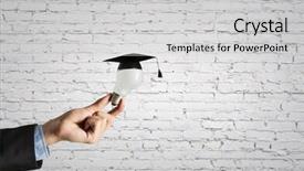  Presentation with audit business compliance concept - Slide deck consisting of bulb capping - concept of business education background and a  colored foreground