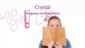  Presentation with light bulb - Slides with bulb graphic with exclamation mark background and a pink colored foreground