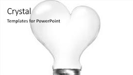  Presentation with light bulb idea invention presenter - Cool new presentation theme with bulb in shape of heart backdrop and a  colored foreground