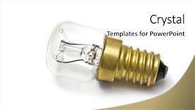  Presentation with light bulb - PPT layouts with bulb isolated on white background background and a white colored foreground