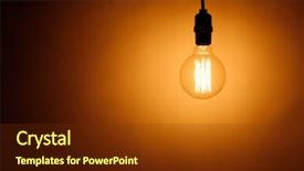  Presentation with light hanging - Theme enhanced with bulb lamp with warm light background and a tawny brown colored foreground