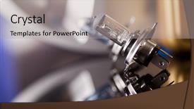  Presentation with moto - Slide set featuring bulb oil - car accessories on vivid moto background and a light gray colored foreground