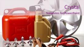  Presentation with collision repair auto - Slides enhanced with bulb oil - car auto accessories background and a lemonade colored foreground