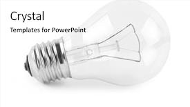 Presentation with bulb - Slide set enhanced with bulb on a white background background and a  colored foreground