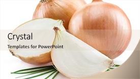  Presentation with onion - Cool new presentation theme with bulb onions and green onions backdrop and a lemonade colored foreground