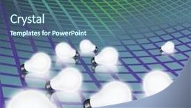  Presentation with smart grid - Presentation enhanced with bulbs and grid ideas background and a ocean colored foreground