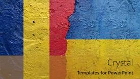  Presentation with concrete cracked - Slide set with bulgaria-and-ukraine-cracked-concrete background and a gold colored foreground