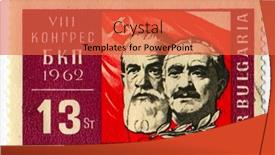 Presentation with communist - Presentation design enhanced with bulgaria-circa-1962-postage-stamps background and a  colored foreground