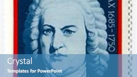  Presentation with postage - Colorful presentation theme enhanced with bulgaria-circa-1985-postage-stamps backdrop and a teal colored foreground