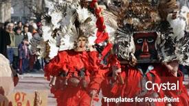  Presentation with bulgaria in european union - Presentation theme consisting of bulgaria mummers parade 2009 background and a  colored foreground