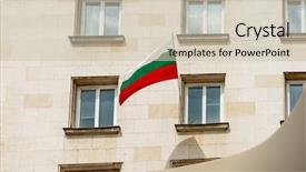  Presentation with history bulgaria - Audience pleasing presentation theme consisting of bulgarian flag in sofia city backdrop and a soft green colored foreground