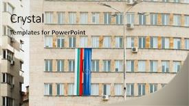  Presentation with history bulgaria - Slide deck enhanced with bulgarian flag in sofia city background and a soft green colored foreground