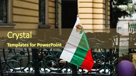  Presentation with history bulgaria - Colorful slide set enhanced with bulgarian flag in sofia city backdrop and a tawny brown colored foreground