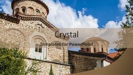  Presentation with bulgarian history - Presentation with bulgarian history - bachkovo monastery background and a coral colored foreground