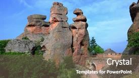  Presentation with history bulgaria - Presentation consisting of bulgarian history - belogradchik rocks and ancient kaleto background and a violet colored foreground