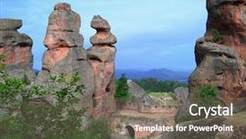 Presentation with history bulgaria - Audience pleasing slide set consisting of bulgarian history - belogradchik rocks and ancient kaleto backdrop and a  colored foreground