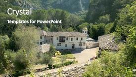  Presentation with history bulgaria - PPT layouts featuring bulgarian history - cherepish monastery situated background and a tawny brown colored foreground