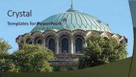  Presentation with history bulgaria - Beautiful PPT layouts featuring bulgarian history - neo-byzantine cupola of alexander nevsky backdrop and a light blue colored foreground