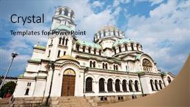  Presentation with bulgarian history - Beautiful slides featuring bulgarian history - side view of svety alexander backdrop and a light blue colored foreground