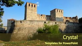  Presentation with history bulgaria - Presentation theme enhanced with bulgarian history - towers of baba vida medieval background and a tawny brown colored foreground
