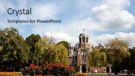  Presentation with history bulgaria - Amazing theme having bulgarian history - view of the sveti sedmochislenitsi backdrop and a light blue colored foreground