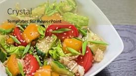  Presentation with bulgarian - Slide set consisting of bulgarian vegetable salad background and a yellow colored foreground