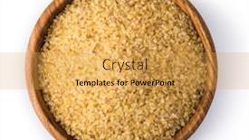  Presentation with cereal - Slides featuring bulgur-cereal-isolated-on-white background and a yellow colored foreground