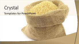  Presentation with couscous - Presentation theme having bulgur-couscous-in-a-burlap background and a blonde colored foreground