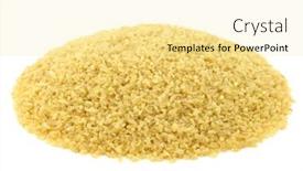  Presentation with couscous - Cool new presentation theme with bulgur-couscous-on-a-white backdrop and a blonde colored foreground