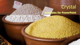  Presentation with market - Beautiful slide deck featuring bulgur-in-bowl-for-sell backdrop and a tawny brown colored foreground