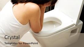 Presentation with vomiting - Audience pleasing PPT layouts consisting of bulimia - beautiful adult woman vomiting backdrop and a mint green colored foreground
