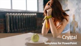  Presentation with bulimia - Slide deck enhanced with bulimia - womans hands are tied background and a coral colored foreground