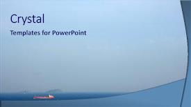  Presentation with cargo - Colorful presentation theme enhanced with bulk carrier - close up shot backdrop and a light blue colored foreground