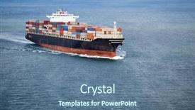  Presentation with bulk carrier container ship - Colorful presentation enhanced with bulk carrier - container ship 5 backdrop and a ocean colored foreground