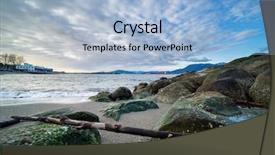  Presentation with bulk carrier - Amazing slide set having bulk carrier - freighters stop at the bay backdrop and a light blue colored foreground