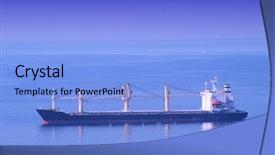  Presentation with bulk - Amazing presentation theme having bulk carrier - industrial boat backdrop and a light blue colored foreground