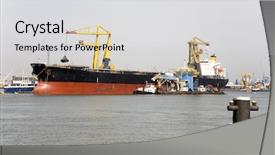  Presentation with bulk carrier - Theme with bulk carrier background and a  colored foreground