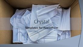  Presentation with bulk - Presentation with bulk-mask-manufacturing-storage background and a light blue colored foreground