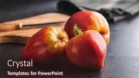  Presentation with heart - PPT layouts featuring bull-heart-tomatoes background and a wine colored foreground