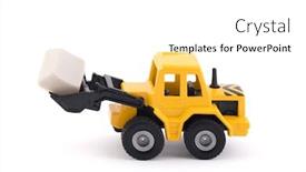  Presentation with bulldozer - Slides consisting of bulldozer-with-blank-computer-key background and a white colored foreground