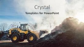  Presentation with biomass - Slide set featuring bulldozer-working-on-heavy-earthworks background and a white colored foreground