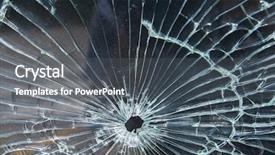  Presentation with shattered glass - Colorful slide deck enhanced with bullet hole in a shattered backdrop and a dark gray colored foreground