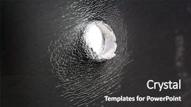  Presentation with sheet metal - Theme with bullet hole in thick sheet background and a dark gray colored foreground