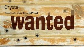  Presentation with old west wanted - Beautiful presentation featuring bullet holes and wanted sign backdrop and a yellow colored foreground